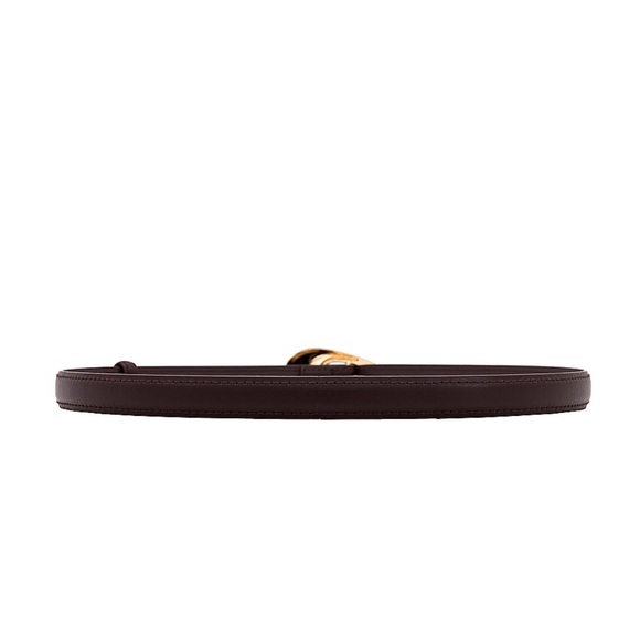 SHASHI Brown Oval Buckle Belt